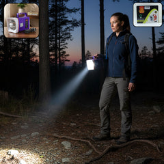 Omega Rechargeable Led Laser Torch Light With 5200 Mah Battery
