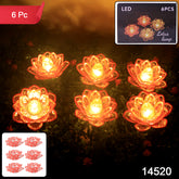 Enchanting Lotus LED Flameless Candles - Set of 6 for Serene Spaces - Shop Friq