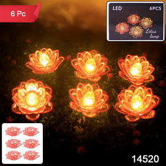 Enchanting Lotus LED Flameless Candles - Set of 6 for Serene Spaces - Shop Friq