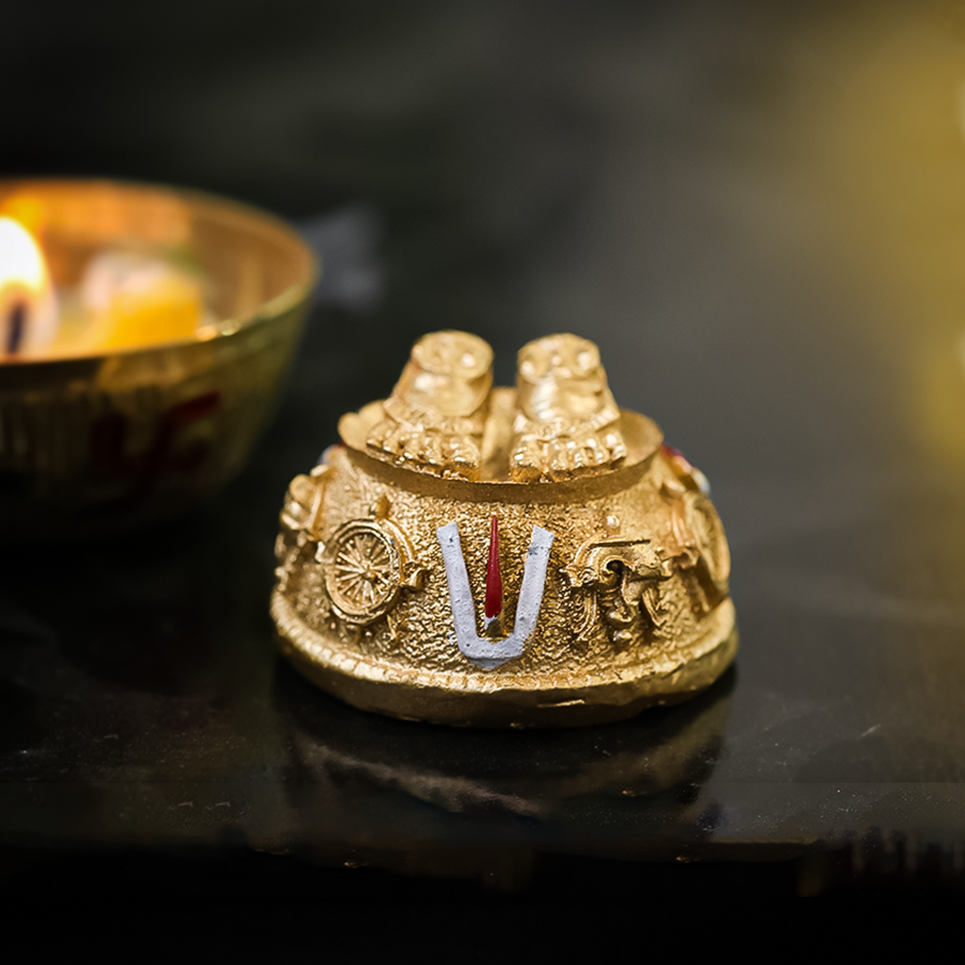 Divine Blessings of Lord Balaji: Authentic Balaji Charan with Shanku Chakra Namam - Shop Friq