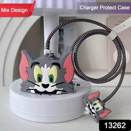 Cartoon Character Silicon Charger Case Cover For Ip 18-20w (Mix Design 1 Pc) - Shop Friq