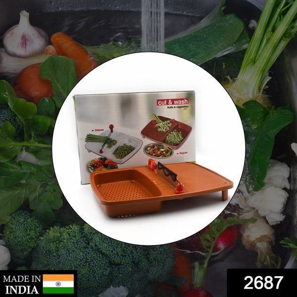 Cut N Wash Fruits & Vegetables Cutting and Washing Tray