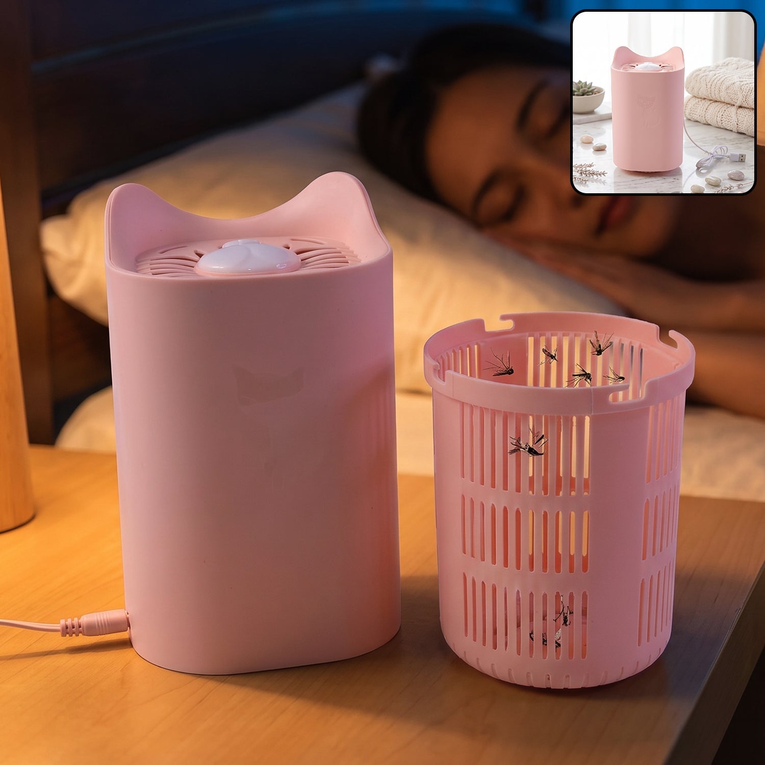 Usb Cat Shape Electric Mosquito Killer Lamp For Bedroom - Shop Friq