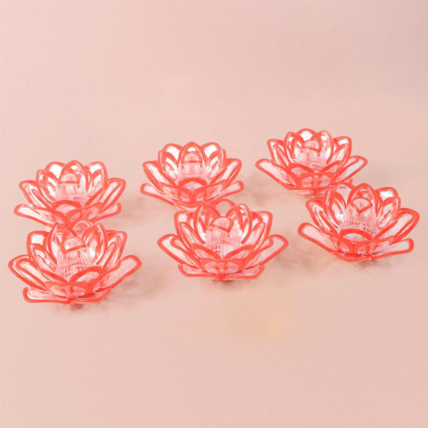 Enchanting Lotus LED Flameless Candles - Set of 6 for Serene Spaces - Shop Friq