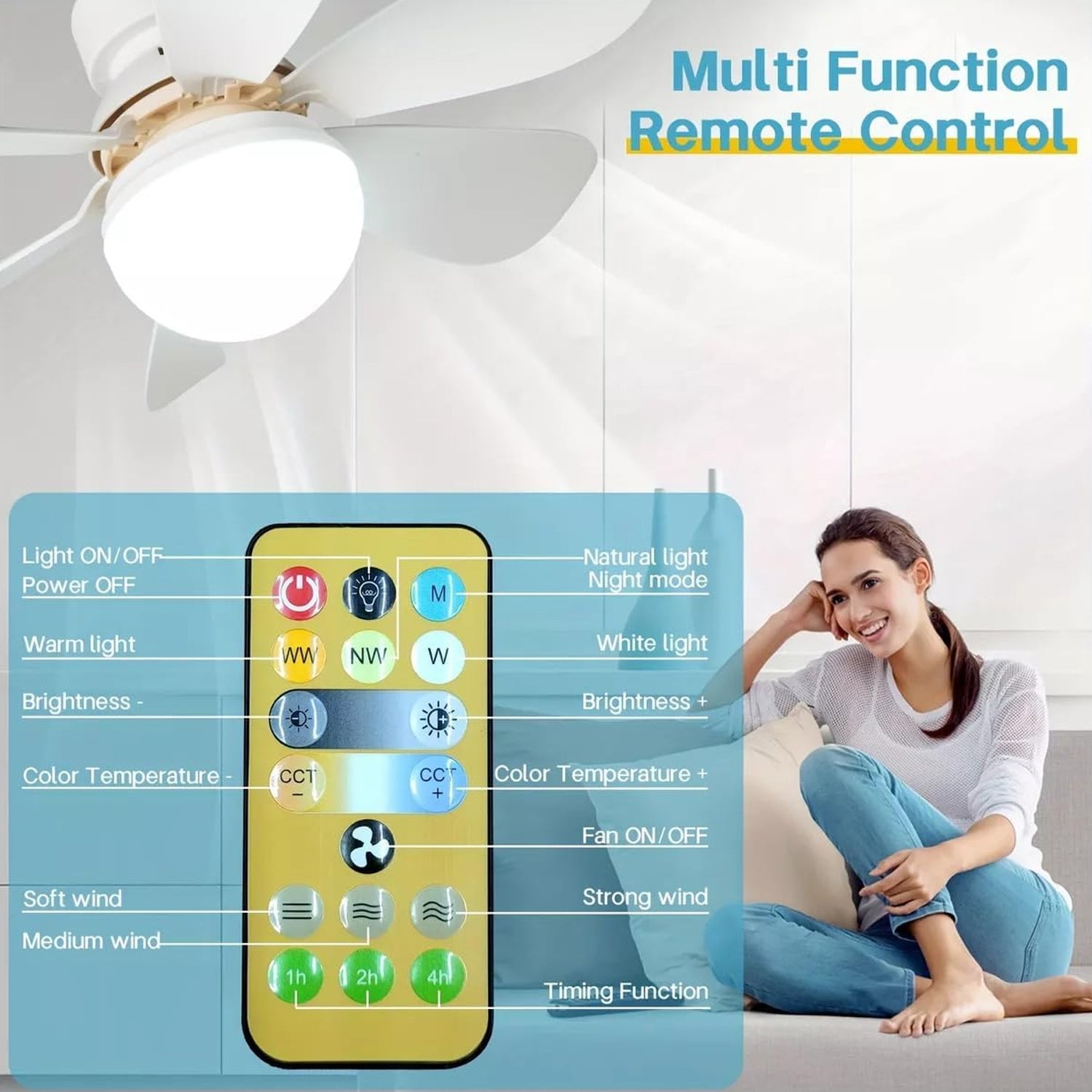 40w Led Ceiling Fan Remote Control - Shop Friq