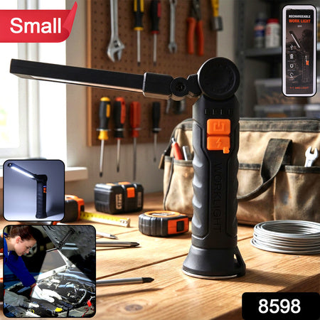 Compact Rechargeable Small Led Work Light With Adjustable Arm And Magnetic Base - Shop Friq