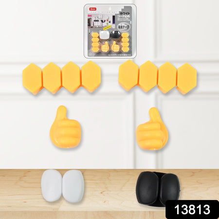 Self Adhesive Hooks For Cable Clips Desktop Cable Organizer (6 Pcs Set Mix Design) - Shop Friq
